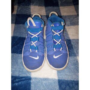 Nike Air More Uptempo Sneakers Boys Size 10c Blue White